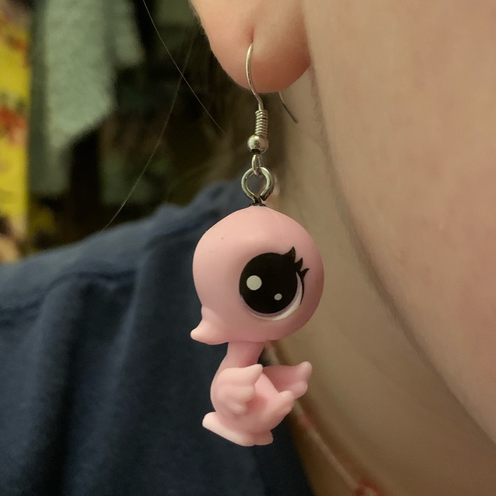 Handmade LPS earrings. Sterling silver - Picture 3 of 3